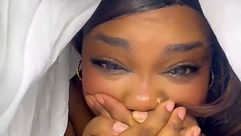 The Ebony Stepmom Got Caught By Her Stepson Masturbating With A Doll.